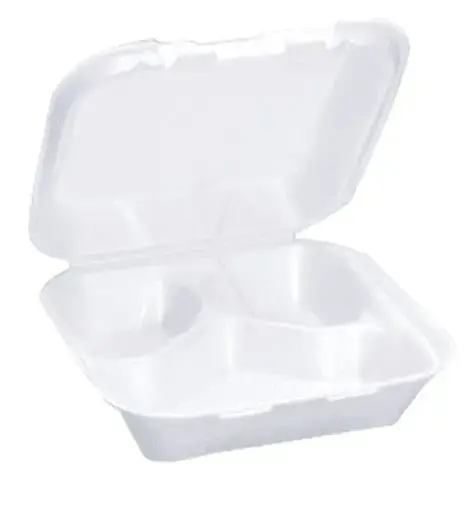 [3176] Genpak SN243VW To Go Box 3 Compartment Medium 8X8X3