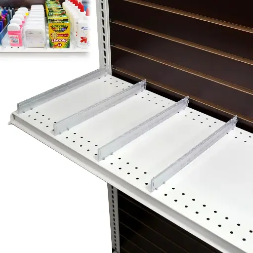 [3682] Gondola Shelf End Kit Divider 5 x 10 Clear Angle