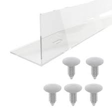 [3682] Gondola Shelf End Kit Divider 5 x 10 Clear Angle