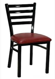 [4662] H&D 6145 Metal Dining Chair with Veneer Seat