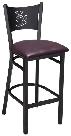 [4656] H&D 8236B Coffee Cup Cut Out Bar Stool