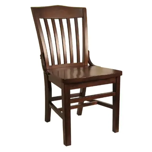 [4077] H&D 8242 Wooden Slat Back Dining Chair
