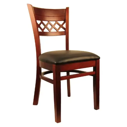 [2268] H&D 8642-D04 Mahogany Cherry Back Wood Chair