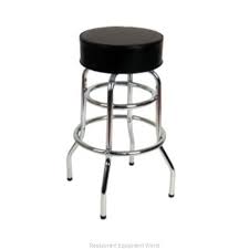 [4076] Klinger SR-2 Black Chrome Barstool with Double Ring