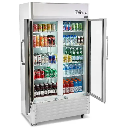 [4010] Metalfrio REB-18 Beverage Cooler 2-Sections 18 Cu.Ft.