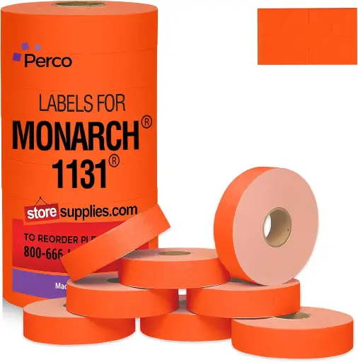 [3132] Monarch 1131¬Æ Fluorescent Red Labels Red Label for Monarch 1131 Pricing Gun
