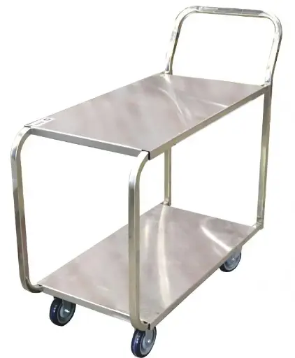 [1630] OMCAN 4700 Stainless Steel Retail Stock Cart 2 Tier