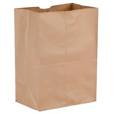 [3149] Paper Bag 1/8 BBL Short Brown Natural Kraft