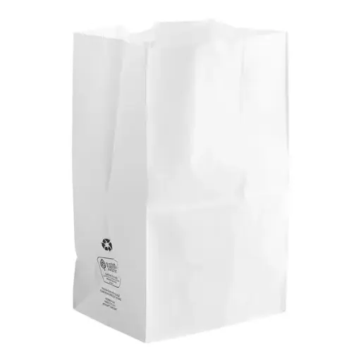 [2435] Paper Bag 20 Lb White Short