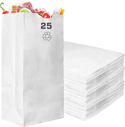 [488] Paper Bag 25 Lb White Short