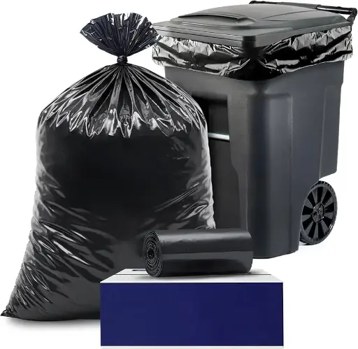 [2638] Plastic Black Bin Liner Riser Insert with Slot