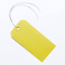 [3897] Q-tag¬ô 2 X 1 Inch White and Yellow Paper Tag