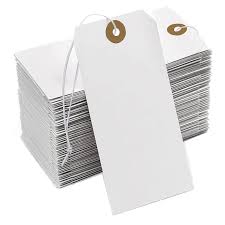 [3896] Q-tag¬ô 2.5 X 1 Inch White and Yellow Paper Tag