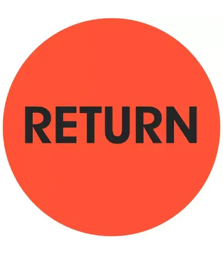 [678] RETURN Orange Round Label