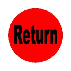 [678] RETURN Orange Round Label