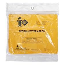 [1215] Safety Zone DAV35-35X50 PVC Apron 35 x 50 Yellow With String Ties