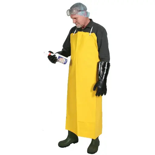 [1215] Safety Zone DAV35-35X50 PVC Apron 35 x 50 Yellow With String Ties