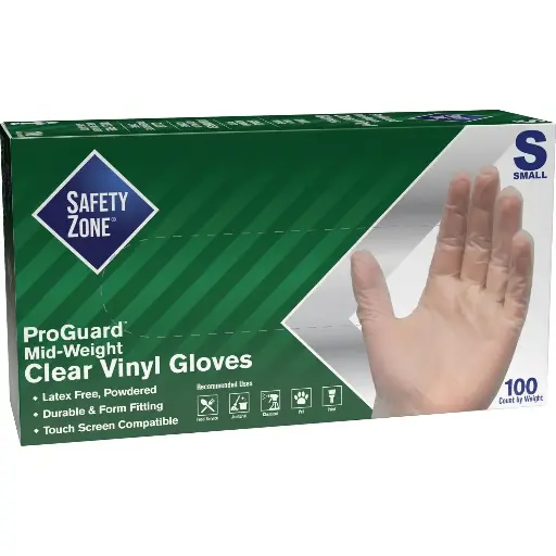 [801] Safety Zone GVDR-SM-1 Powdered Vinyl Glove Small 4 Mil