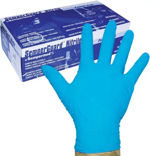 [4598] Sempermed GSNF 103 Powder Free Blue Nitrile Glove Medium