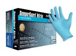 [4599] Sempermed GSNF 104 Powder Free Blue Nitrile Glove Large