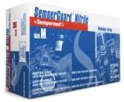 [1839] Sempermed INIPFT 103 Powder Free Blue Nitrile Glove Medium