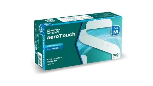 [3423] Sempermed Powder Free Blue Nitrile Glove Medium