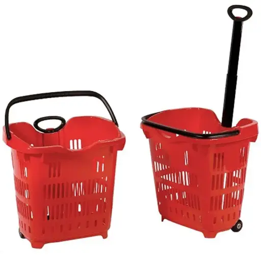 [8978] Shopping Basket With Wheel
