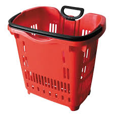 [8978] Shopping Basket With Wheel
