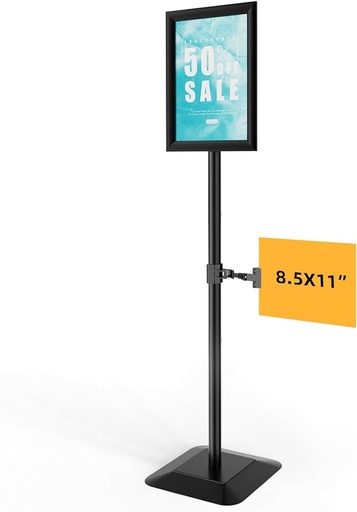 [5377] Sign Holder 11" x 8.5" Adjustable Heigth w/Base