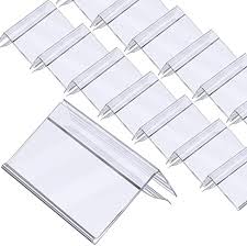 [5678] Sign Holder Clear 3" X 1.25" for Glass Shelf