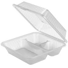 [3536] To Go Box Large 3 Compartment 9.5X9.3X3