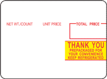[640] Toledo 325 UPC Thank You Scale Label For Toledo Scales