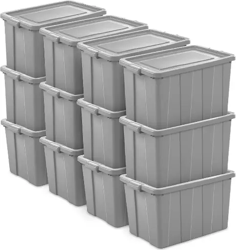 [4812] Tote Box Gray 31.7" x 18.3" x 11.6"