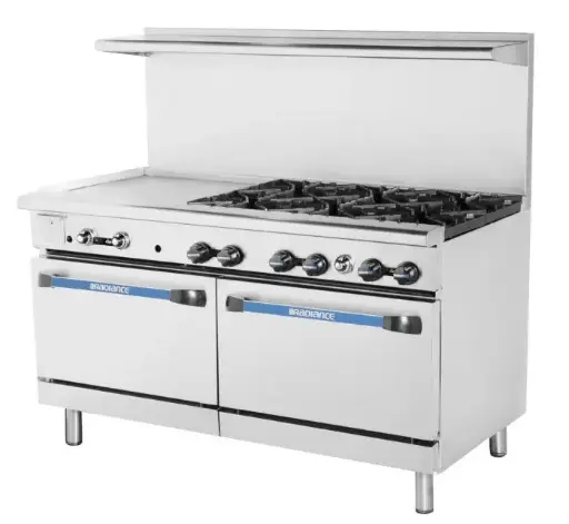 [4683] Turbo Air TARG-6B24G 60" Gas Range with 6 Burners and 24" Griddle