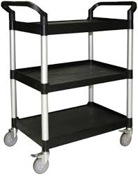 [2033] UPDATE BC-2416BZ Heavy Duty Utility Cart Black