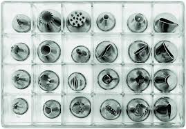 [3868] UPDATE CDTS-24 Set of 24 Stainless Steel Cake Decorating Tube