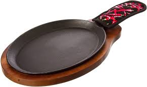 [4031] UPDATE CIZPH-11/Set Cast Iron Fajita 11" Platter