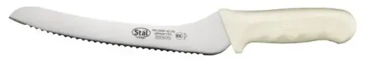 [3185] UPDATE KP-05 9" Wavy Bread Knife White Handle