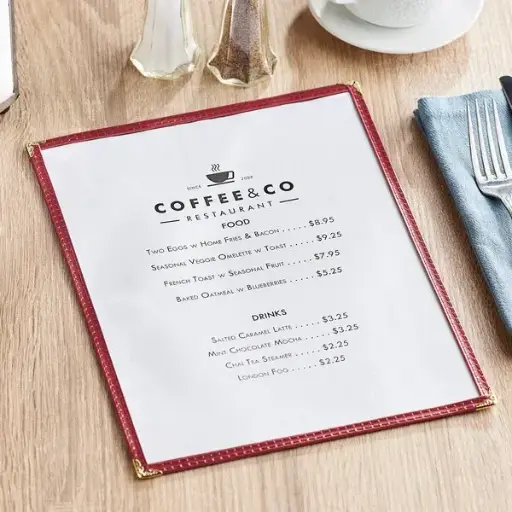 [4649] UPDATE MCV-1RD Single Menu Cover Red