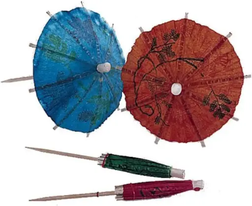 [4325] UPDATE PC-PAR 4" Wooden Cocktail Parasol Toothpick