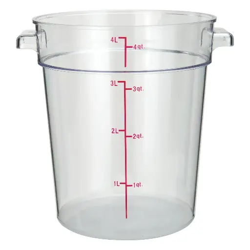 [9815] UPDATE SCR-4PC Polycarbonate Round Container - 4 Qt.