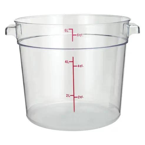 [9816] UPDATE SCR-6PC Polycarbonate Round Container - 6 Qt.