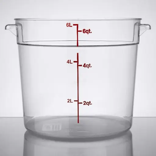 [9816] UPDATE SCR-6PC Polycarbonate Round Container - 6 Qt.
