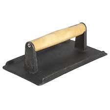 [1623] UPDATE SWI-84 Cast Iron Steak Weights Wooden Handle