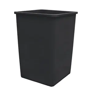 [3668] UPDATE TCSQ-35B Rectangular Black Trash Can 35 Gallon