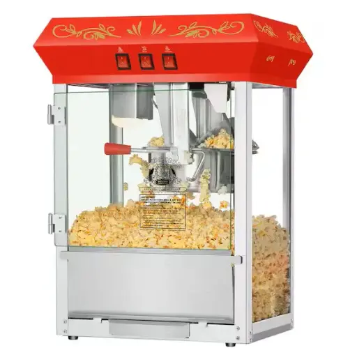 [4143] Uniworld UPCM-8E Stainless Steel Popcorn Machine 8 Oz