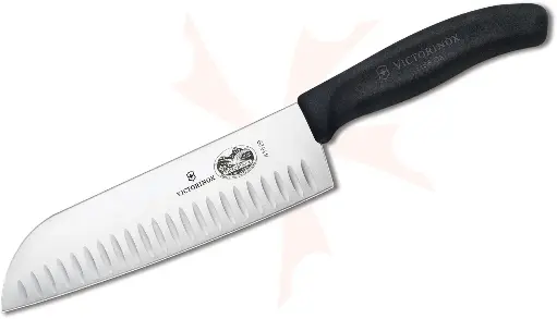 [3116] Victorinox 41529 7" Santoku Knife Black Handle