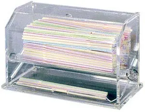 [8236] WINCO ACSD-712 Clear Acrylic Straw Dispenser