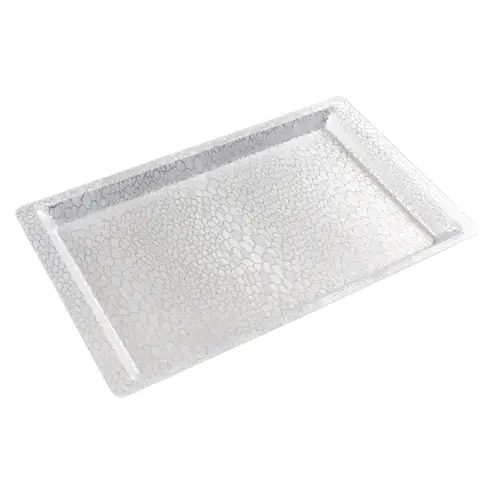 [2183] WINCO AST-1S Rectangular Silver Display Tray