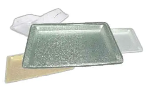 [2183] WINCO AST-1S Rectangular Silver Display Tray